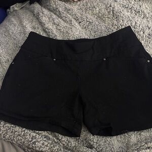 INC International Concepts Black Bike Shorts with Wide Waistband